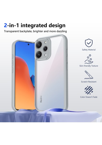 Xiaomi Redmi 12 4g,için Eabhulie Kılıf, Kamera Lens Korumalı Hibrit 2'si 1 Arada Şeffaf Kılıf-Gri (Yurt Dışından) indirimleri