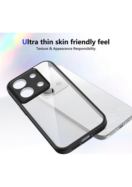 Xiaomi Redmi Note 13 4g,için Eabhulie Kılıf, Kamera Lens Korumalı Hibrit 2'si 1 Arada Şeffaf Kılıf-Siyah (Yurt Dışından) fırsatları