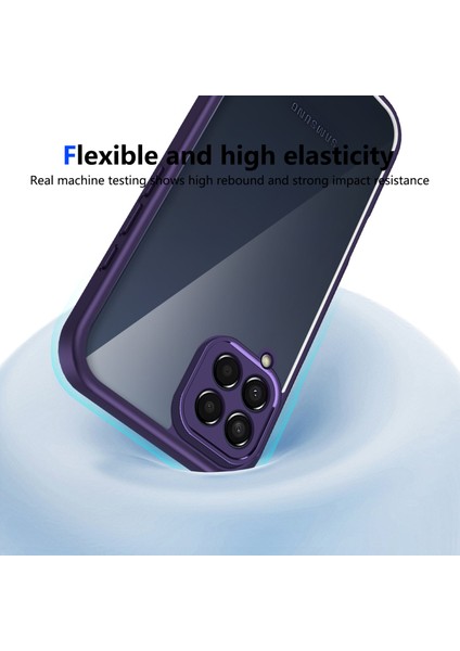 Samsung Galaxy M33,IÇIN Eabhulie Kılıf, Kamera Lens Korumalı Hibrit 2'si 1 Arada Şeffaf Kılıf-Mor (Yurt Dışından) fırsatları