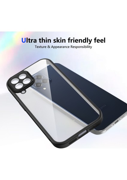 Samsung Galaxy M33,IÇIN Eabhulie Kılıf, Kamera Lens Korumalı Hibrit 2'si 1 Arada Şeffaf Kılıf-Siyah (Yurt Dışından) fırsatları