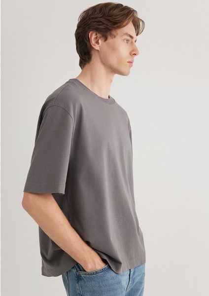 Gri Basic Tişört 0612489-80020