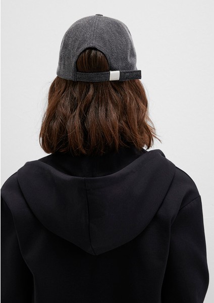 Kedi Işlemeli Antrasit Şapka 1913287-22864