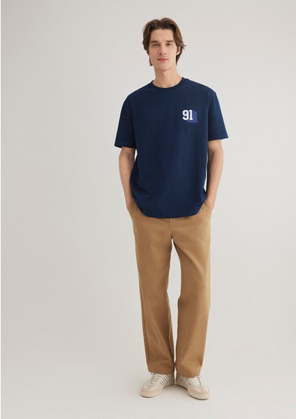 Denim Generation Baskılı Lacivert Tişört 0612479-89353