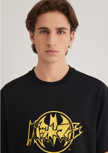 Batman Baskılı Siyah Tişört 0612567-900