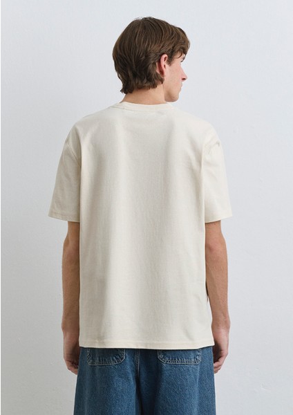 Fearless Baskılı Ekru Tişört 0612475-70055