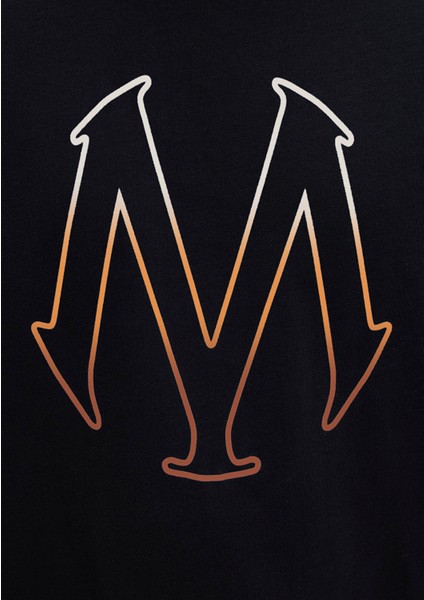 Mavi Logo Baskılı Siyah Tişört 0610635-900