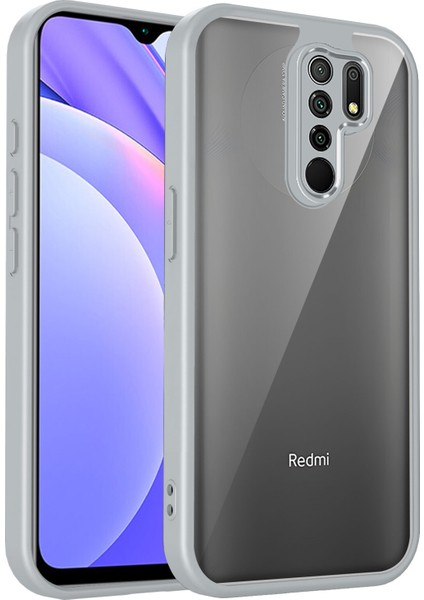 Xiaomi Redmi Note 8 Pro,için Eabhulie Kılıf, Kamera Lens Korumalı Hibrit 2'si 1 Arada Şeffaf Kılıf-Gri (Yurt Dışından)