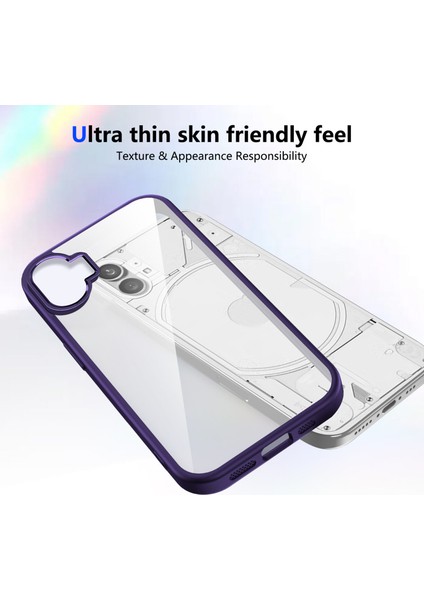 Nothing Phone 1,için Eabhulie Kılıf, Kamera Lens Korumalı Hibrit 2'si 1 Arada Şeffaf Kılıf-Mor (Yurt Dışından) fırsatları