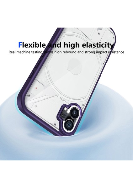Nothing Phone 1,için Eabhulie Kılıf, Kamera Lens Korumalı Hibrit 2'si 1 Arada Şeffaf Kılıf-Mor (Yurt Dışından) indirimleri