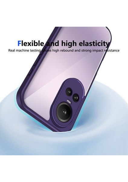 Oppo RENO10,IÇIN Eabhulie Kılıf, Kamera Lens Korumalı Hibrit 2'si 1 Arada Şeffaf Kılıf-Mor (Yurt Dışından) indirimleri