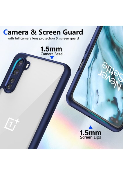 Oneplus Nord,için Eabhulie Kılıf, Kamera Lens Korumalı Hibrit 2'si 1 Arada Şeffaf Kılıf-Blue (Yurt Dışından) fiyatları