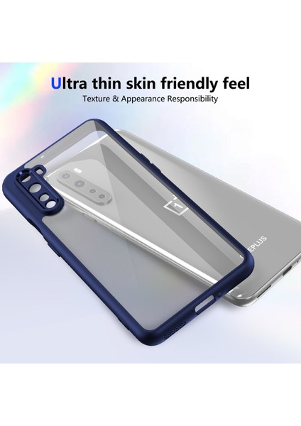 Oneplus Nord,için Eabhulie Kılıf, Kamera Lens Korumalı Hibrit 2'si 1 Arada Şeffaf Kılıf-Blue (Yurt Dışından) modelleri