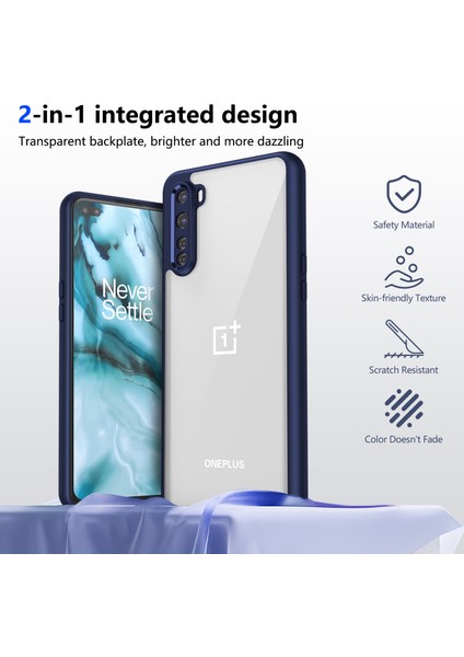 Oneplus Nord,için Eabhulie Kılıf, Kamera Lens Korumalı Hibrit 2'si 1 Arada Şeffaf Kılıf-Blue (Yurt Dışından) indirimleri