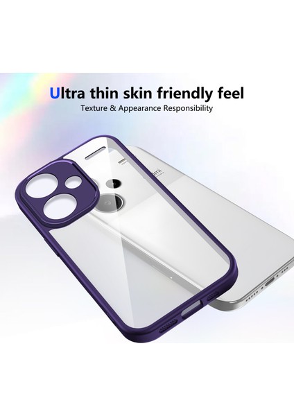 Xiaomi Redmi Note 13 Pro Plus,için Eabhulie Kılıf, Kamera Lens Korumalı Hibrit 2'si 1 Arada Şeffaf Kılıf-Mor (Yurt Dışından) fırsatları