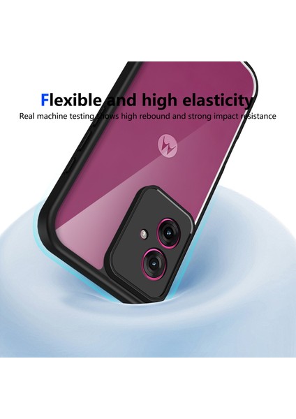 Motorola Moto G14,IÇIN Eabhulie Kılıf, Kamera Lens Korumalı Hibrit 2'si 1 Arada Şeffaf Kılıf-Siyah (Yurt Dışından) indirimleri
