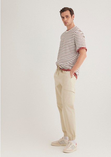 Bej Kargo Jogger Pantolon 0010430-70322