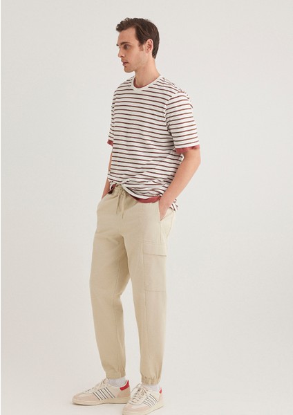 Bej Kargo Jogger Pantolon 0010430-70322