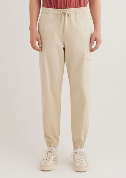 Bej Kargo Jogger Pantolon 0010430-70322