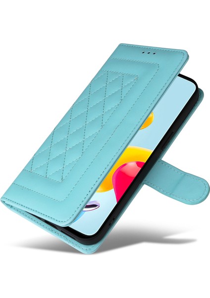 Xiaomi Poco M4 Pro 5g Için El Kayışı ve Kart Yuvalı Premium Deri Cüzdan Kılıf-Blue (Yurt Dışından) fırsatları