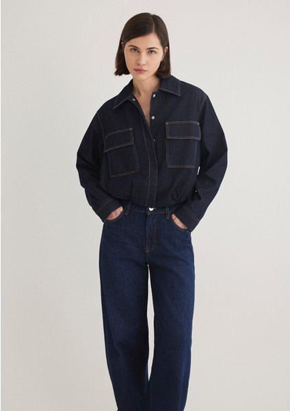 Indigo Crop Ceket 1110677-85481