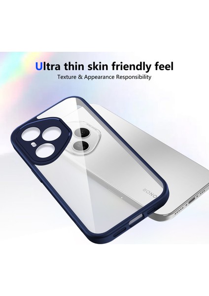 Honor 400 Pro,için Eabhulie Kılıf, Kamera Lens Korumalı Hibrit 2'si 1 Arada Şeffaf Kılıf-Blue (Yurt Dışından) modelleri