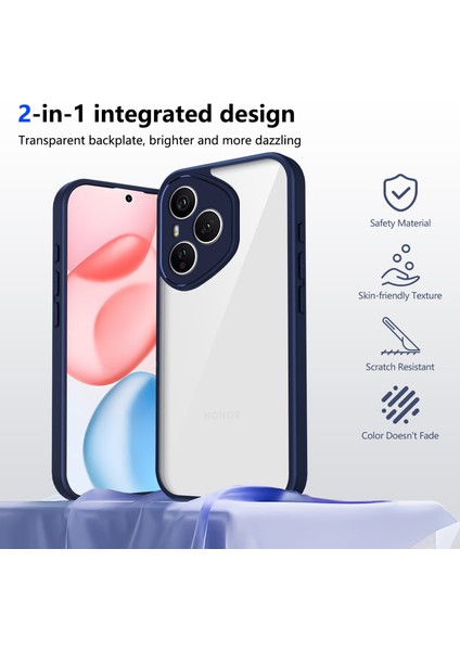 Honor 400 Pro,için Eabhulie Kılıf, Kamera Lens Korumalı Hibrit 2'si 1 Arada Şeffaf Kılıf-Blue (Yurt Dışından) indirimleri