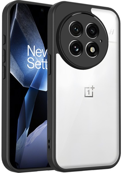 Oneplus 13,için Eabhulie Kılıf, Kamera Lens Korumalı Hibrit 2'si 1 Arada Şeffaf Kılıf-Siyah (Yurt Dışından)