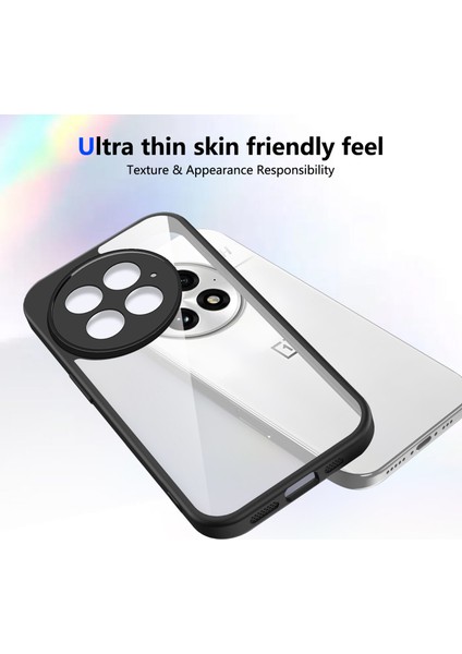 Oneplus 13,için Eabhulie Kılıf, Kamera Lens Korumalı Hibrit 2'si 1 Arada Şeffaf Kılıf-Siyah (Yurt Dışından) modelleri