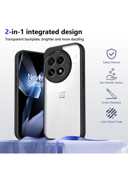 Oneplus 13,için Eabhulie Kılıf, Kamera Lens Korumalı Hibrit 2'si 1 Arada Şeffaf Kılıf-Siyah (Yurt Dışından) indirimleri