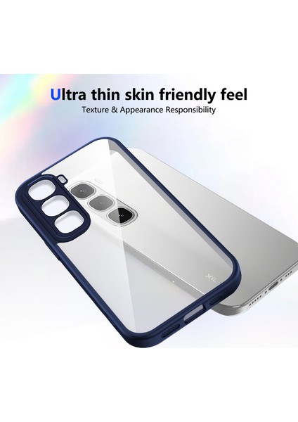 Infinix Hot 60 Pro,için Eabhulie Kılıf, Kamera Lens Korumalı Hibrit 2'si 1 Arada Şeffaf Kılıf-Blue (Yurt Dışından) fırsatları