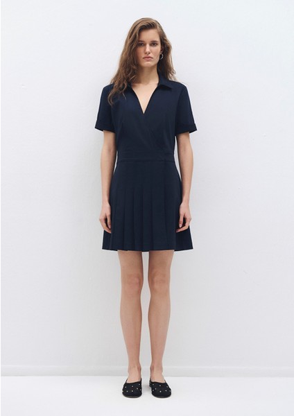 Polo Yaka Lacivert Elbise 1310628-82318