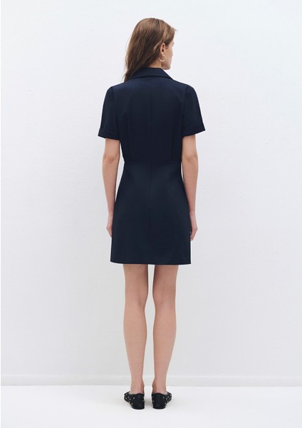 Polo Yaka Lacivert Elbise 1310628-82318