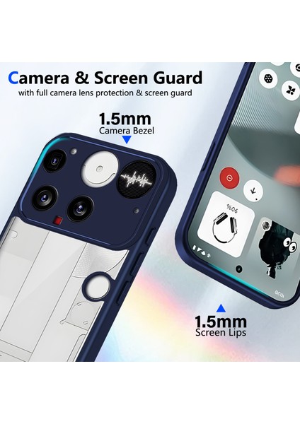 Nothing Phone 3,için Eabhulie Kılıf, Kamera Lens Korumalı Hibrit 2'si 1 Arada Şeffaf Kılıf-Blue (Yurt Dışından) fiyatları