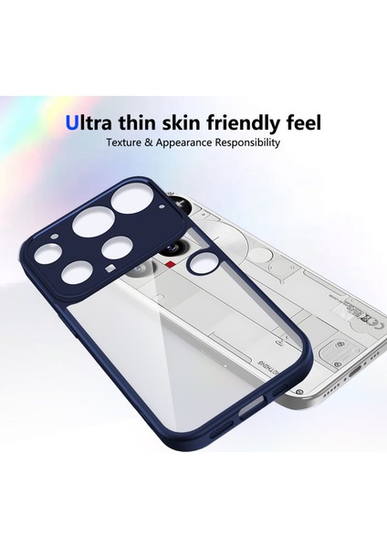 Nothing Phone 3,için Eabhulie Kılıf, Kamera Lens Korumalı Hibrit 2'si 1 Arada Şeffaf Kılıf-Blue (Yurt Dışından) modelleri