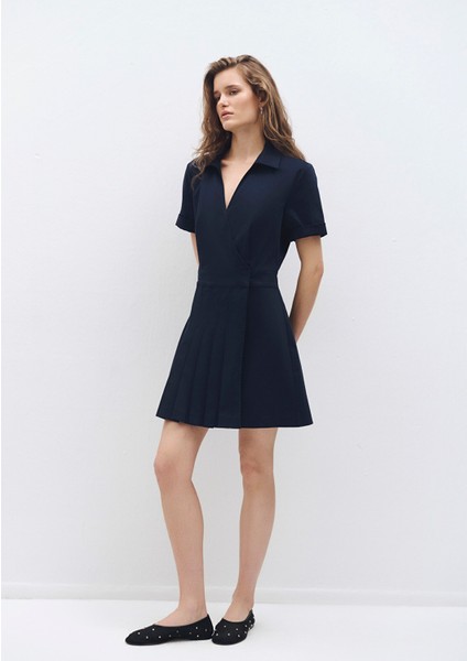 Polo Yaka Lacivert Elbise 1310628-82318