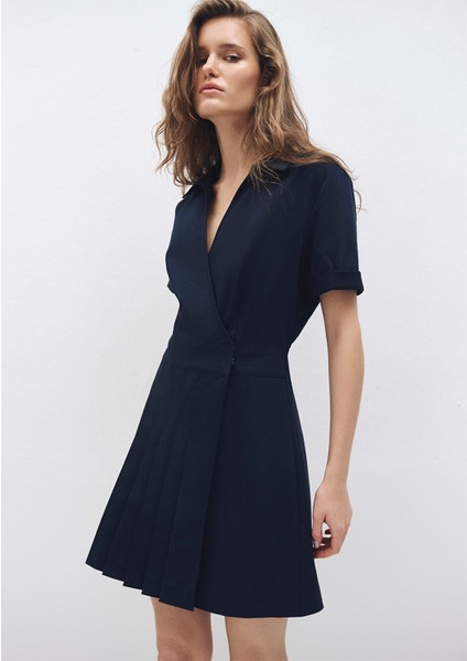 Polo Yaka Lacivert Elbise 1310628-82318