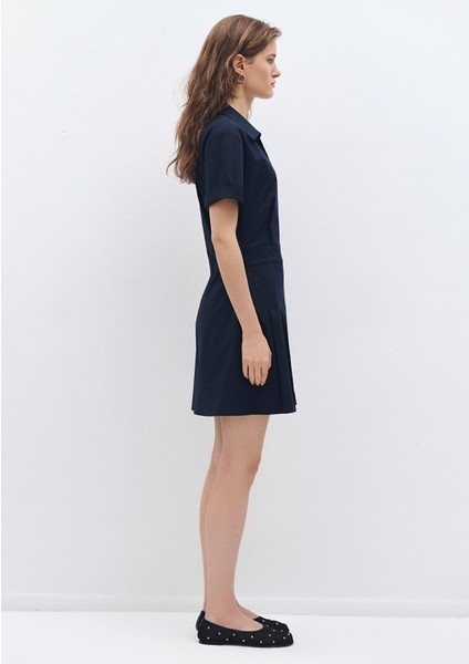 Polo Yaka Lacivert Elbise 1310628-82318