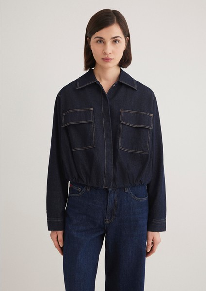 Indigo Crop Ceket 1110677-85481