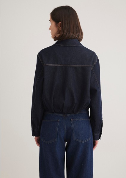 Indigo Crop Ceket 1110677-85481