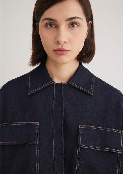 Indigo Crop Ceket 1110677-85481