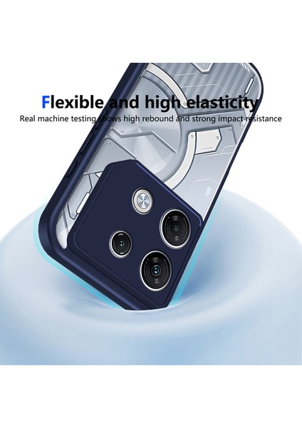 Infinix Gt 20 Pro,için Eabhulie Kılıf, Kamera Lens Korumalı Hibrit 2'si 1 Arada Şeffaf Kılıf-Blue (Yurt Dışından) indirimleri