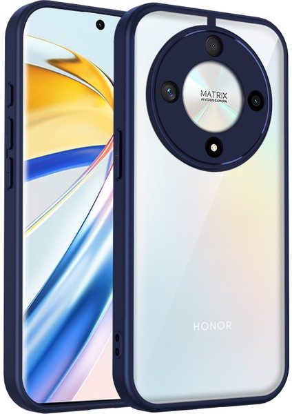 Honor X9B/MAGIC6 Lite,için Eabhulie Kılıf, Kamera Lens Korumalı Hibrit 2'si 1 Arada Şeffaf Kılıf-Blue (Yurt Dışından)