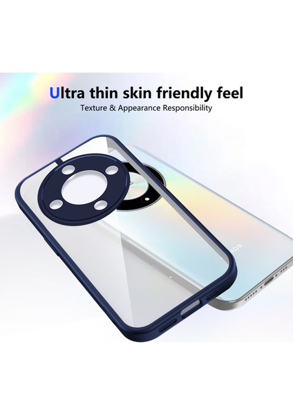 Honor X9B/MAGIC6 Lite,için Eabhulie Kılıf, Kamera Lens Korumalı Hibrit 2'si 1 Arada Şeffaf Kılıf-Blue (Yurt Dışından) fırsatları
