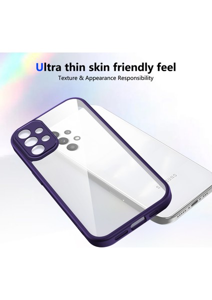 Samsung Galaxy A13 4g,için Eabhulie Kılıf, Kamera Lens Korumalı Hibrit 2'si 1 Arada Şeffaf Kılıf-Mor (Yurt Dışından) fırsatları