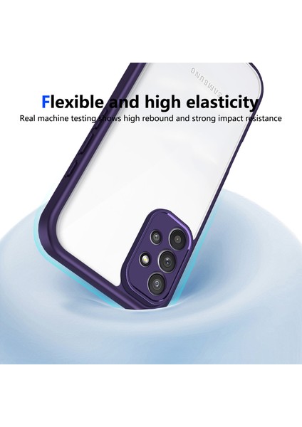 Samsung Galaxy A13 4g,için Eabhulie Kılıf, Kamera Lens Korumalı Hibrit 2'si 1 Arada Şeffaf Kılıf-Mor (Yurt Dışından) indirimleri