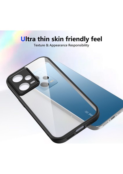 Xiaomi Redmi Note 12 5g,için Eabhulie Kılıf, Kamera Lens Korumalı Hibrit 2'si 1 Arada Şeffaf Kılıf-Siyah (Yurt Dışından) fırsatları