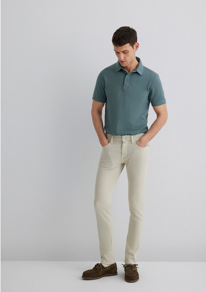 James Ekru Comfort Gabardin Pantolon 0042431024