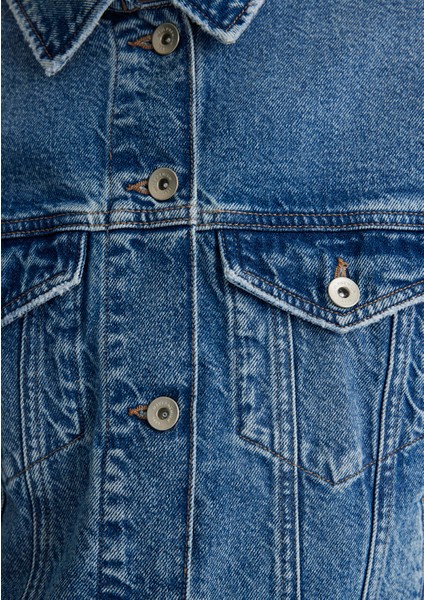 Megi Mavi Premium Indigo Mavisi Jean Ceket 1110389-89162
