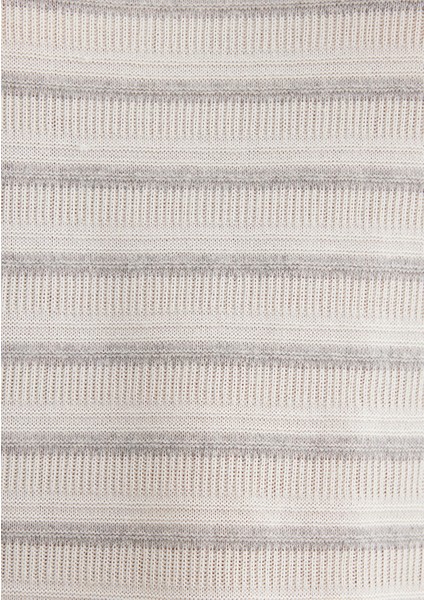 Gri Çizgili Ekru Tişört 1612126-88146