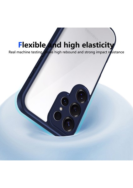Samsung Galaxy S22 Ultra 5g,için Eabhulie Kılıf, Kamera Lens Korumalı Hibrit 2'si 1 Arada Şeffaf Kılıf-Blue (Yurt Dışından) indirimleri